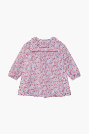 Trotters London Red Little Liberty Print Theresa Floral Cotton Willow Dress - Image 2 of 4