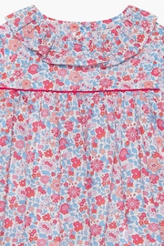 Trotters London Red Little Liberty Print Theresa Floral Cotton Willow Dress - Image 4 of 4