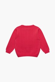 Trotters London Red Little Watermelon Cotton Duck Cardigan - Image 2 of 3