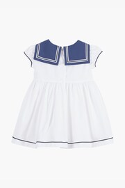 Trotters London Little Philippa Cotton Sailor White Dress - Image 2 of 3