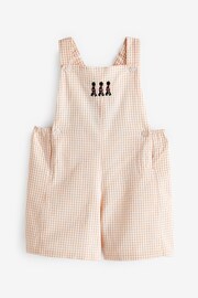 Trotters London Little Pale Gingham Augustus and Friends Alexander Bib Dungarees - Image 2 of 2