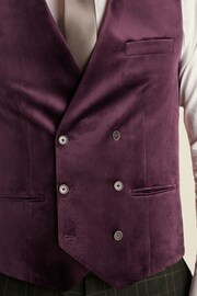 Burgundy Velvet Waistcoat - Image 4 of 10