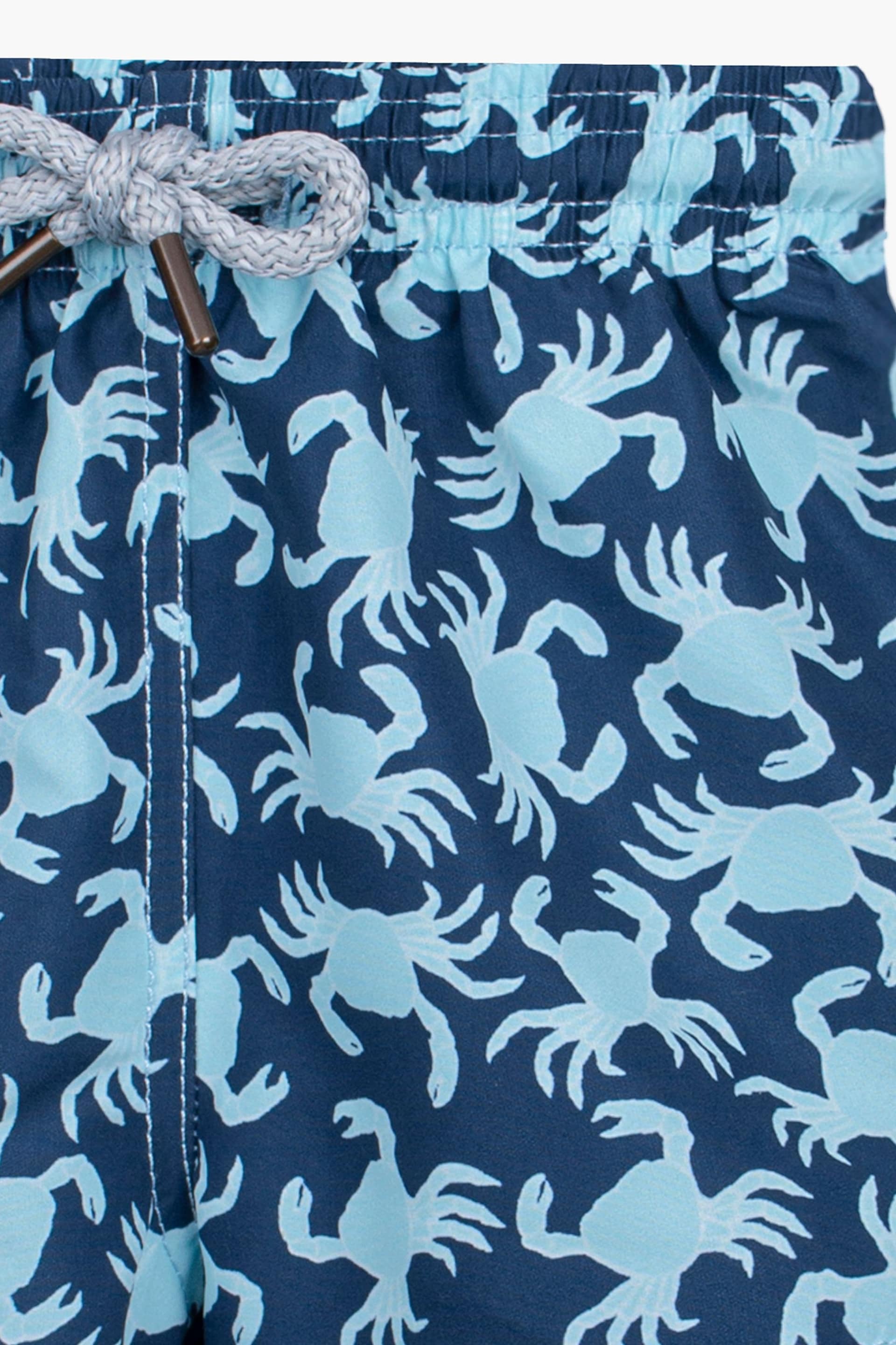 Trotters London Blue Little Crab Swimshorts - Image 3 of 3