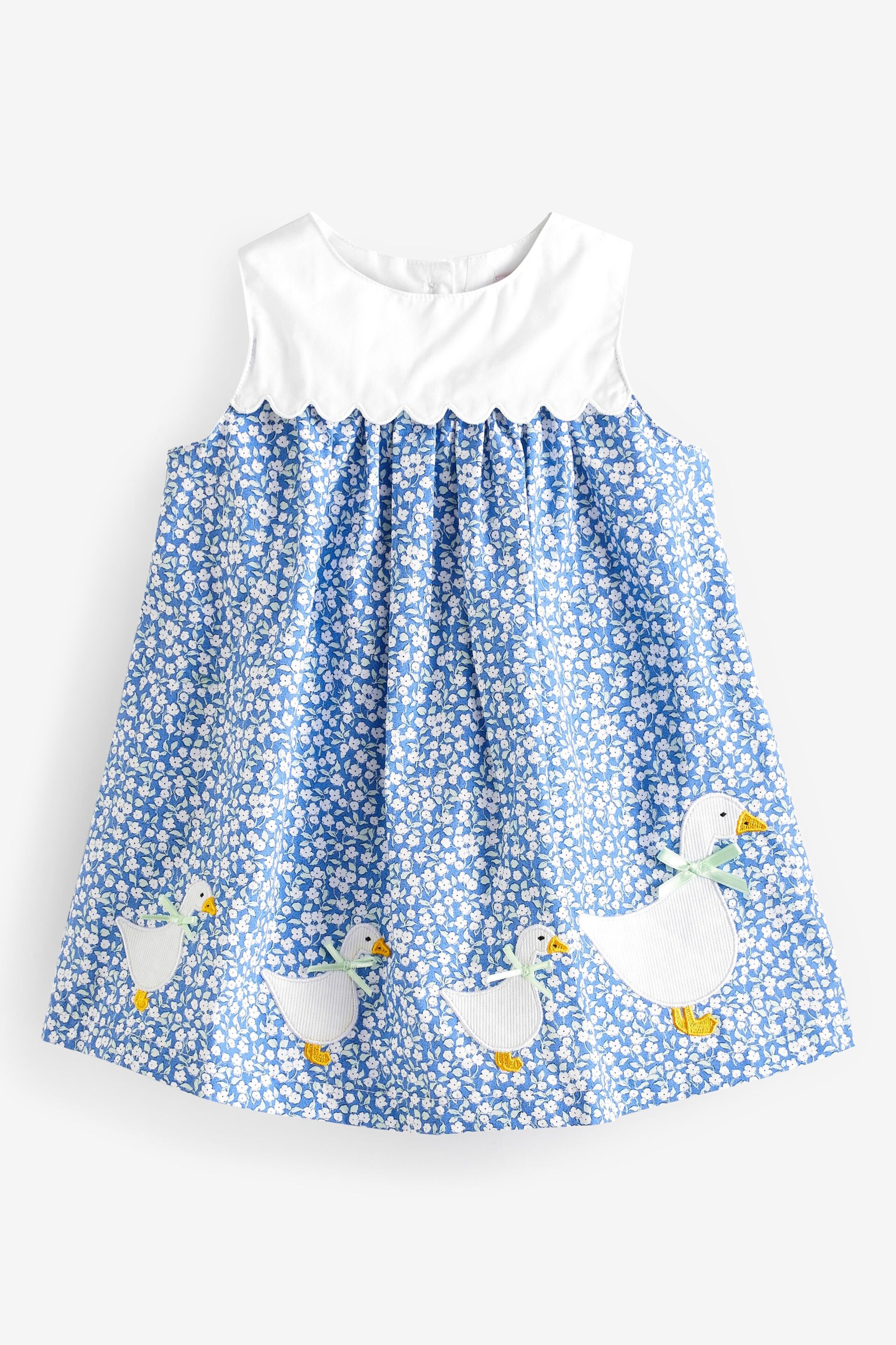 Trotters London Little Rose Floral Cotton Duck Dress - Image 3 of 5