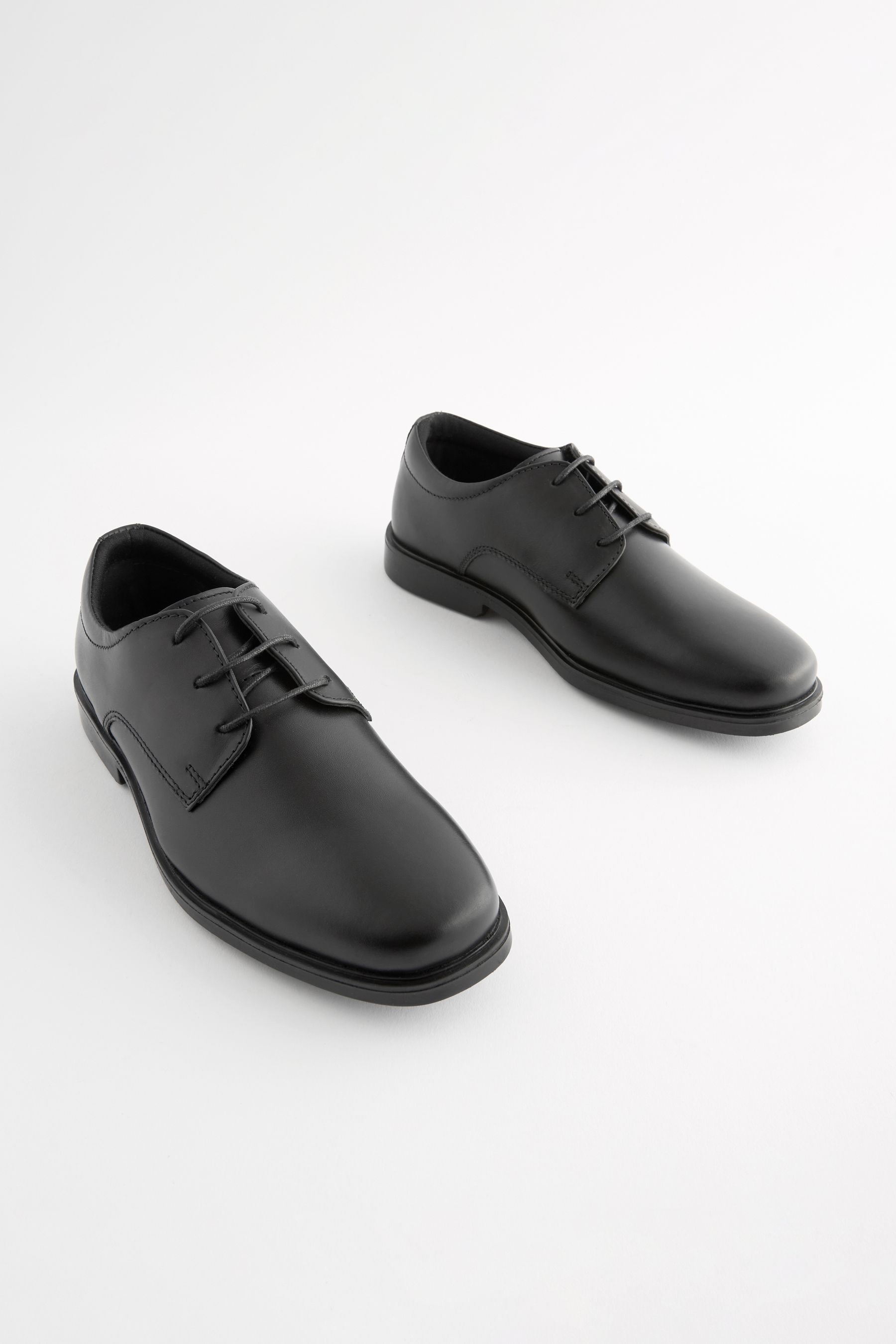 Buy Black Leather School Lace Up Shoes from the Next UK online shop