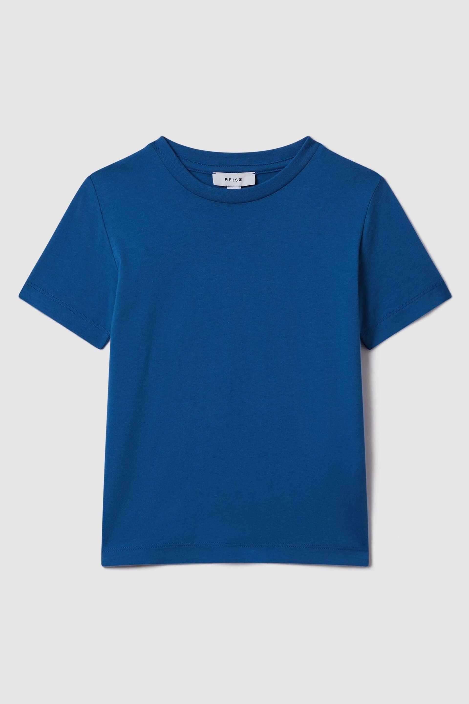 Reiss Lapis Blue Bless Junior Crew Neck T-Shirt - Image 2 of 7