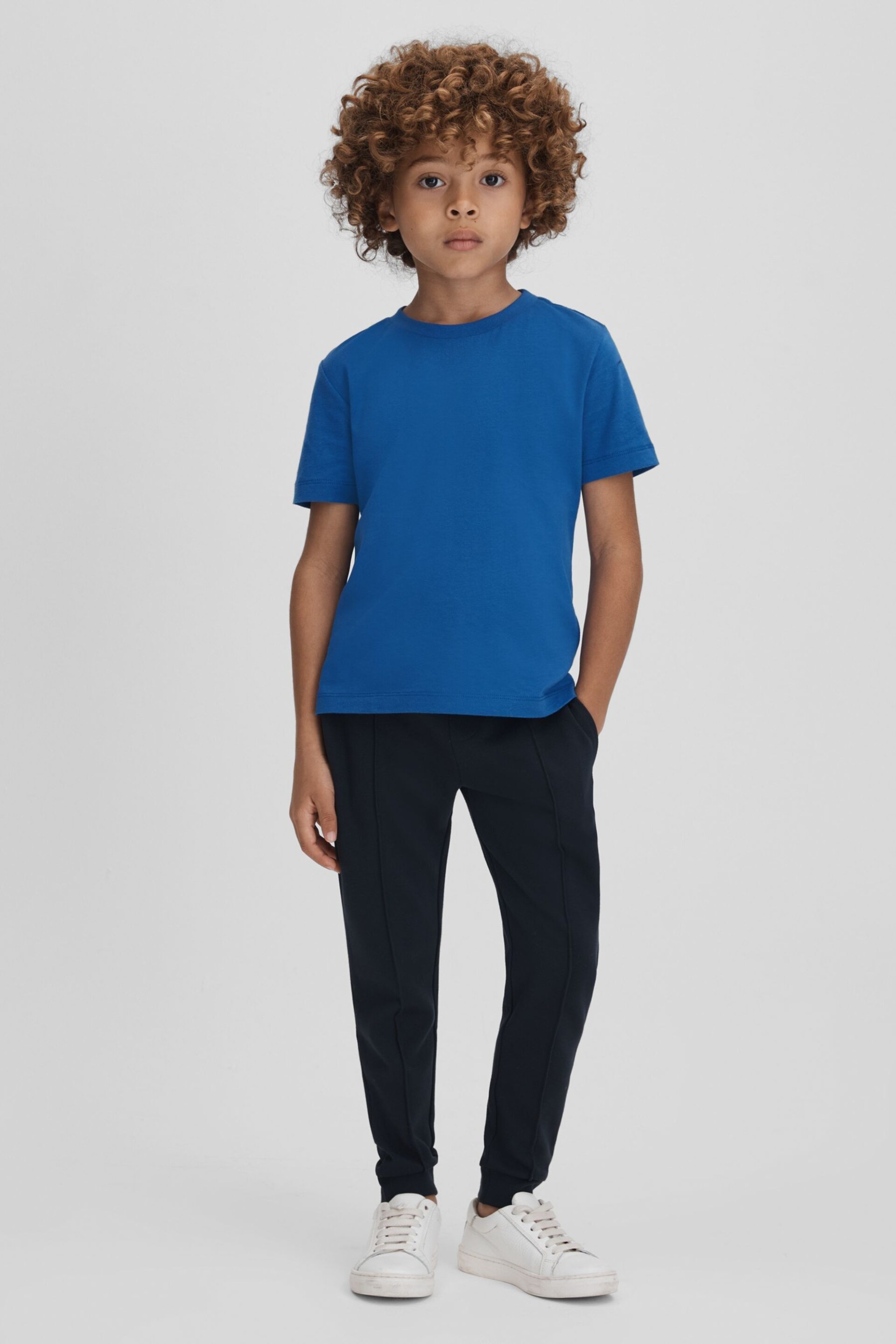 Reiss Lapis Blue Bless Junior Crew Neck T-Shirt - Image 3 of 7