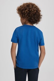 Reiss Lapis Blue Bless Junior Crew Neck T-Shirt - Image 5 of 7