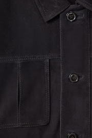 Reiss Navy Thomas Suede Chest Pocket Jacket - Image 6 of 6