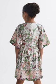 Reiss Ivory Print Marnie Senior Floral Print Bell Sleeve Dress - Image 5 of 7