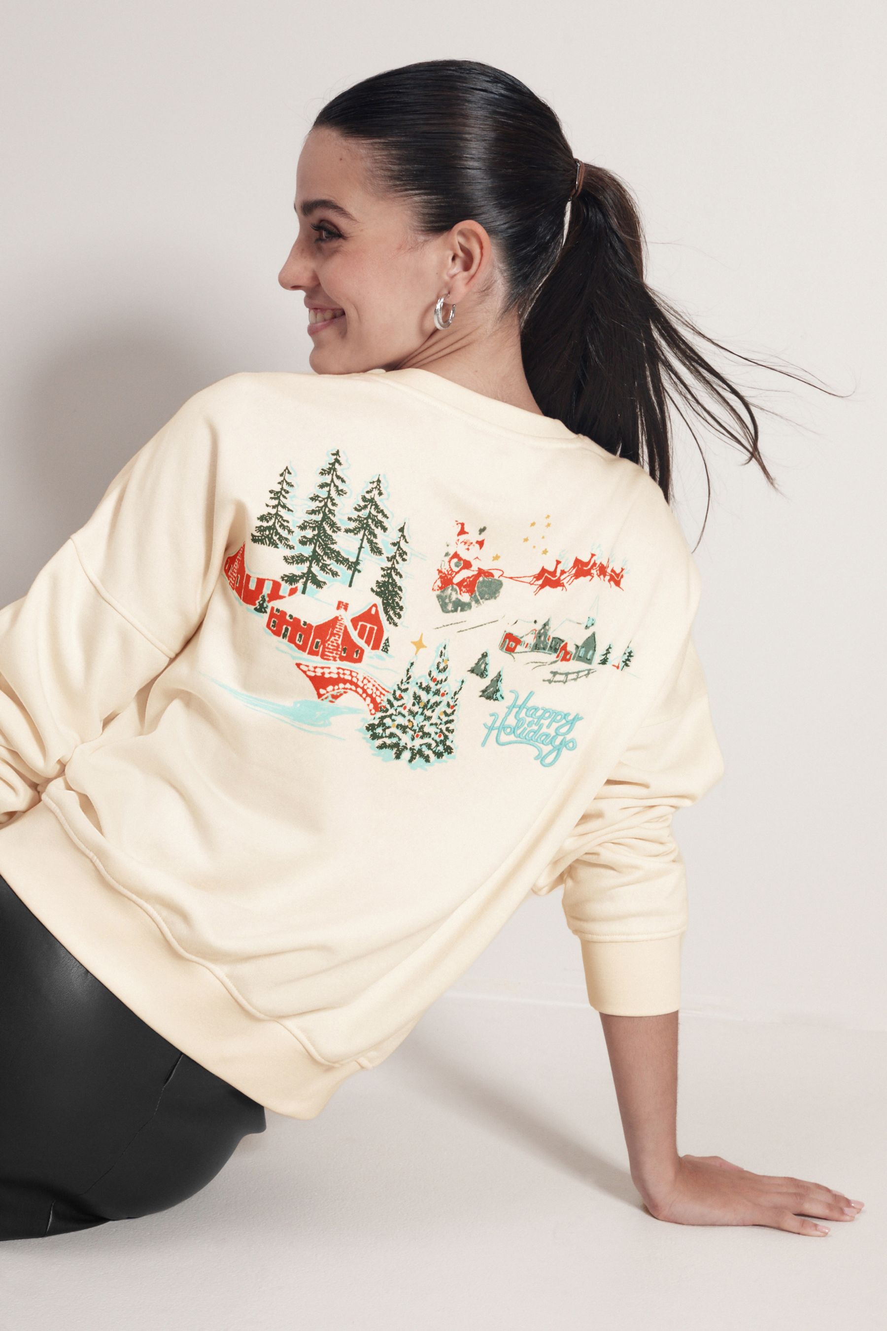 Happy holidays sweatshirt best sale