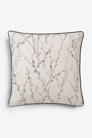 Natural Willow Embellished Floral 50 x 50cm Cushion - Image 2 of 4