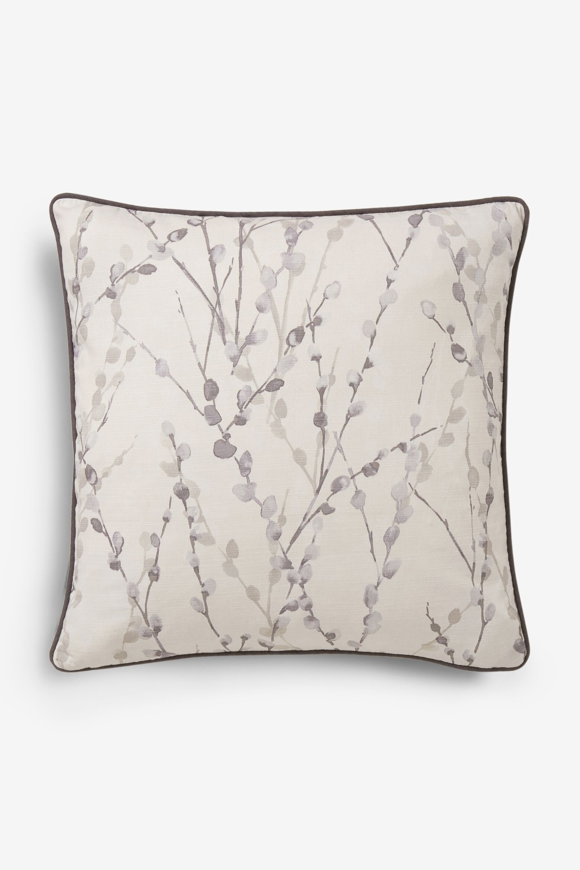 Natural Willow Embellished Floral 50 x 50cm Cushion - Image 2 of 4