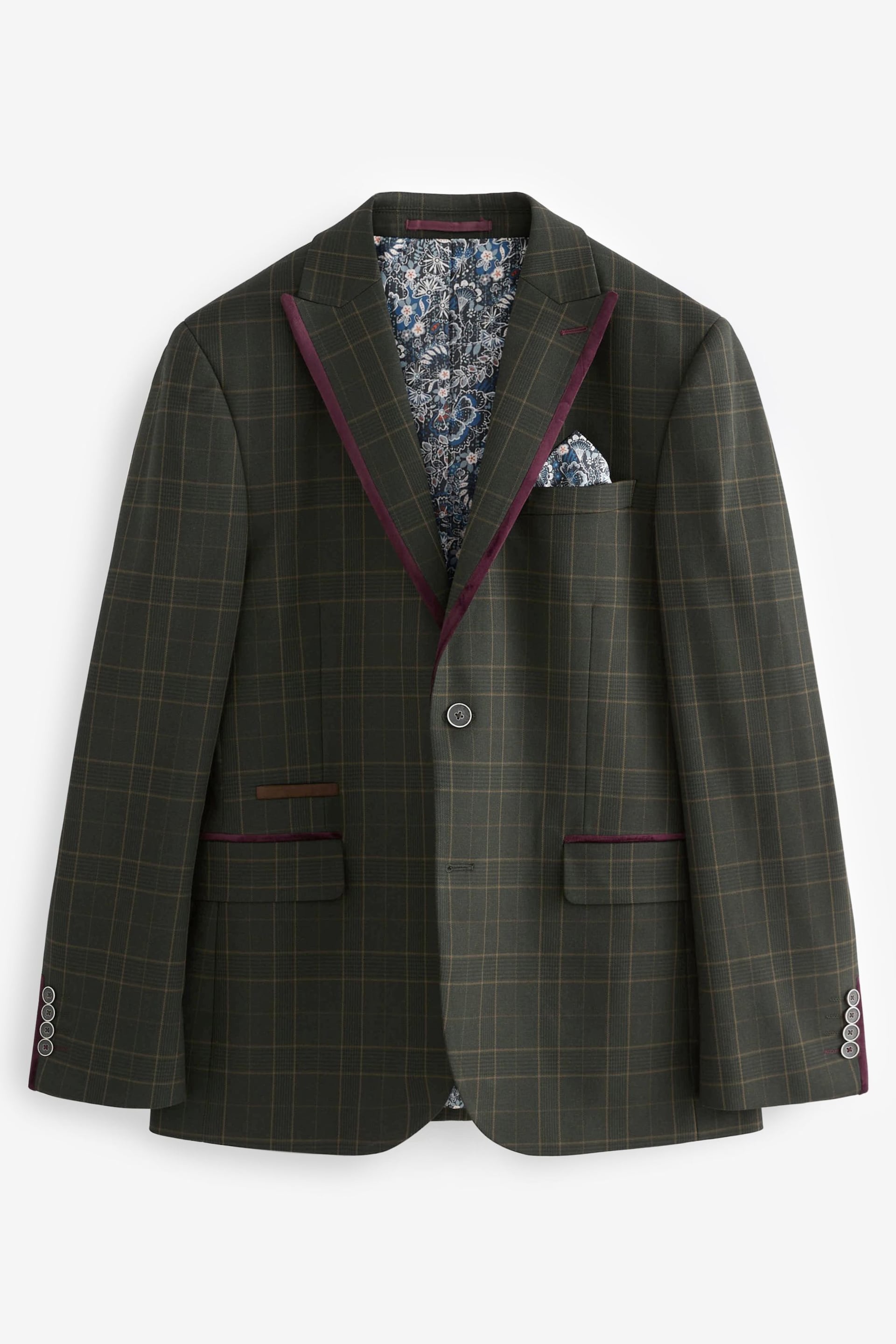 Green Slim Fit Jacket - Image 5 of 9