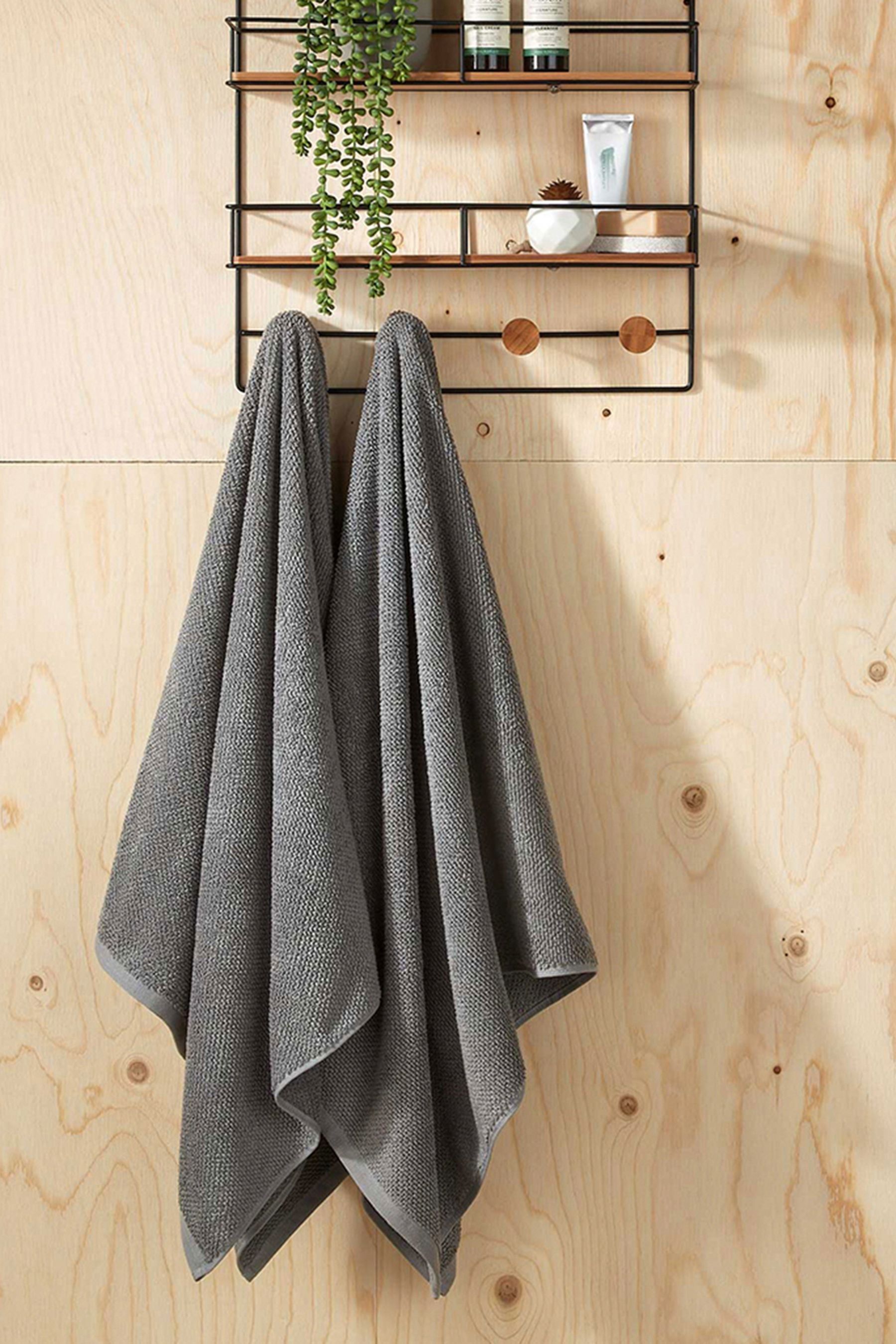 Buy Christy Titanium Brixton 600 GSM 100 Cotton Textured Bath Towel from Next Ireland