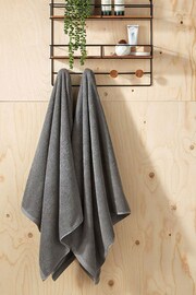 Christy Titanium Brixton - 600 GSM Cotton Textured Bath Towel - Image 1 of 3