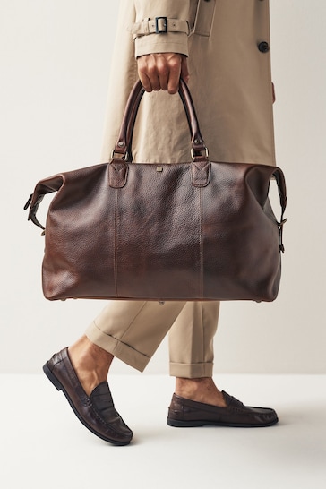 Brown Leather Holdall