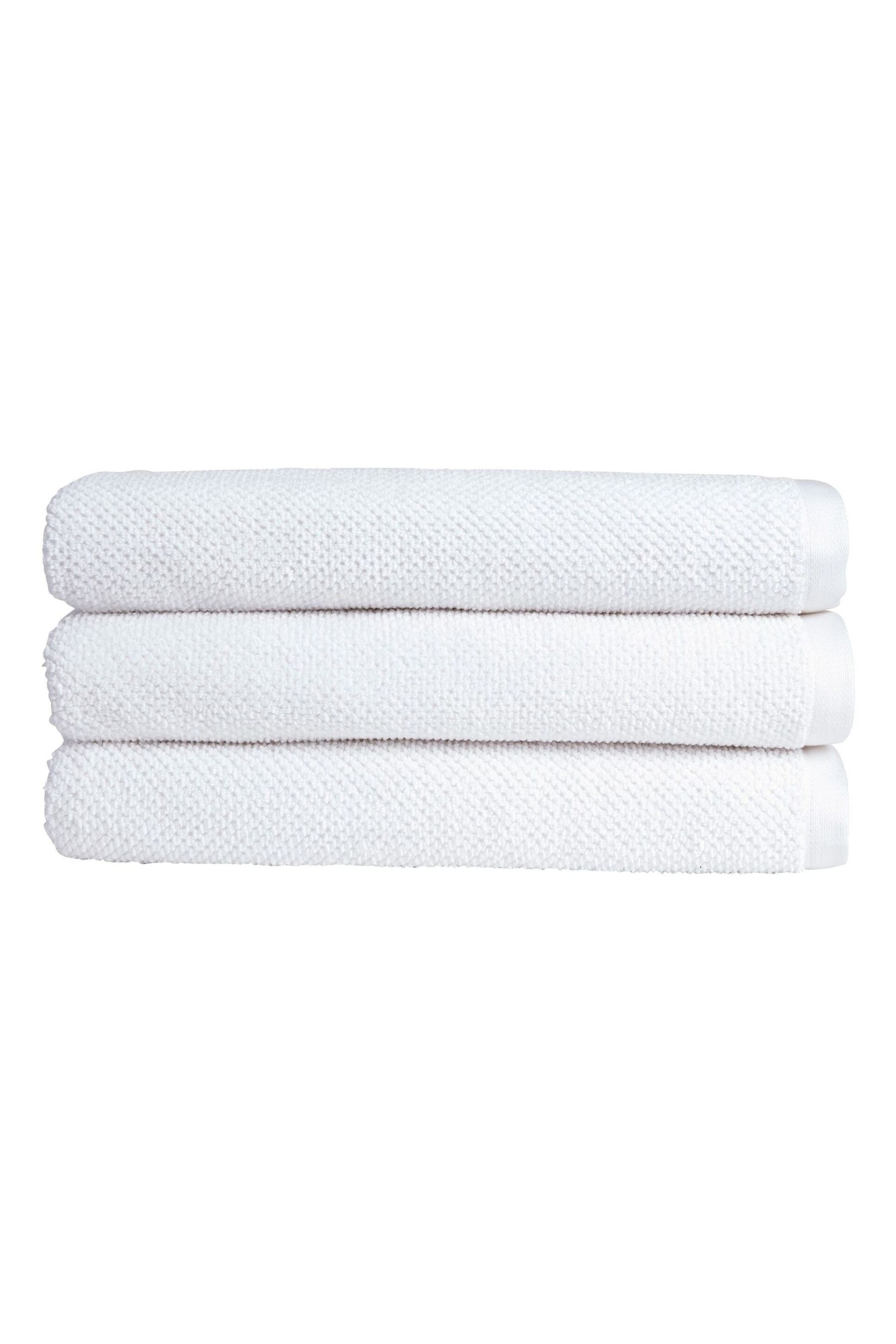 Christy White Brixton - 600 GSM Cotton Textured Bath Towel - Image 3 of 3