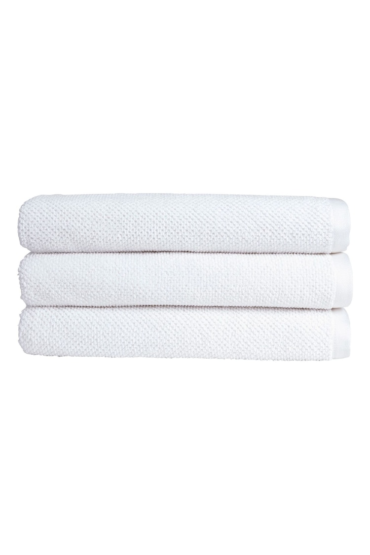 Christy White Brixton - 600 GSM Cotton Textured Bath Towel - Image 3 of 3