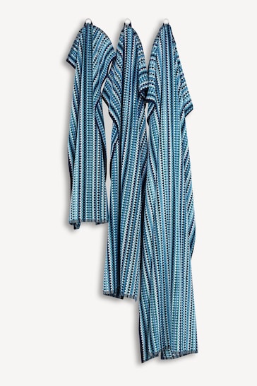 Christy Blue Carnaby Stripe - 550 GSM Cotton Towel