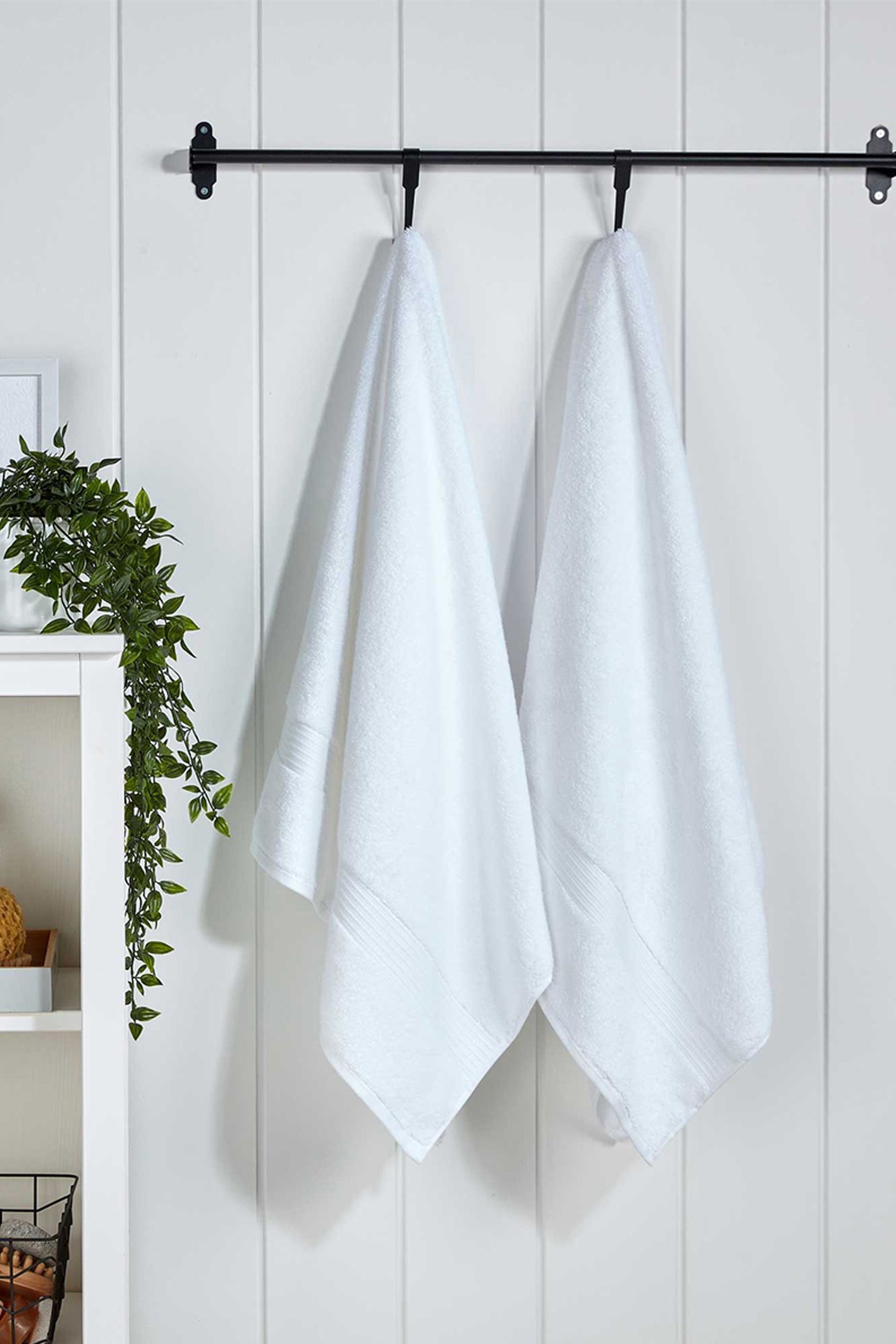 Buy Christy White Supreme Hygro 650 GSM 100 Cotton Towel from Next Ireland