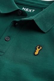 Dark Green Long Sleeve Polo Shirt (3-16yrs) - Image 3 of 3