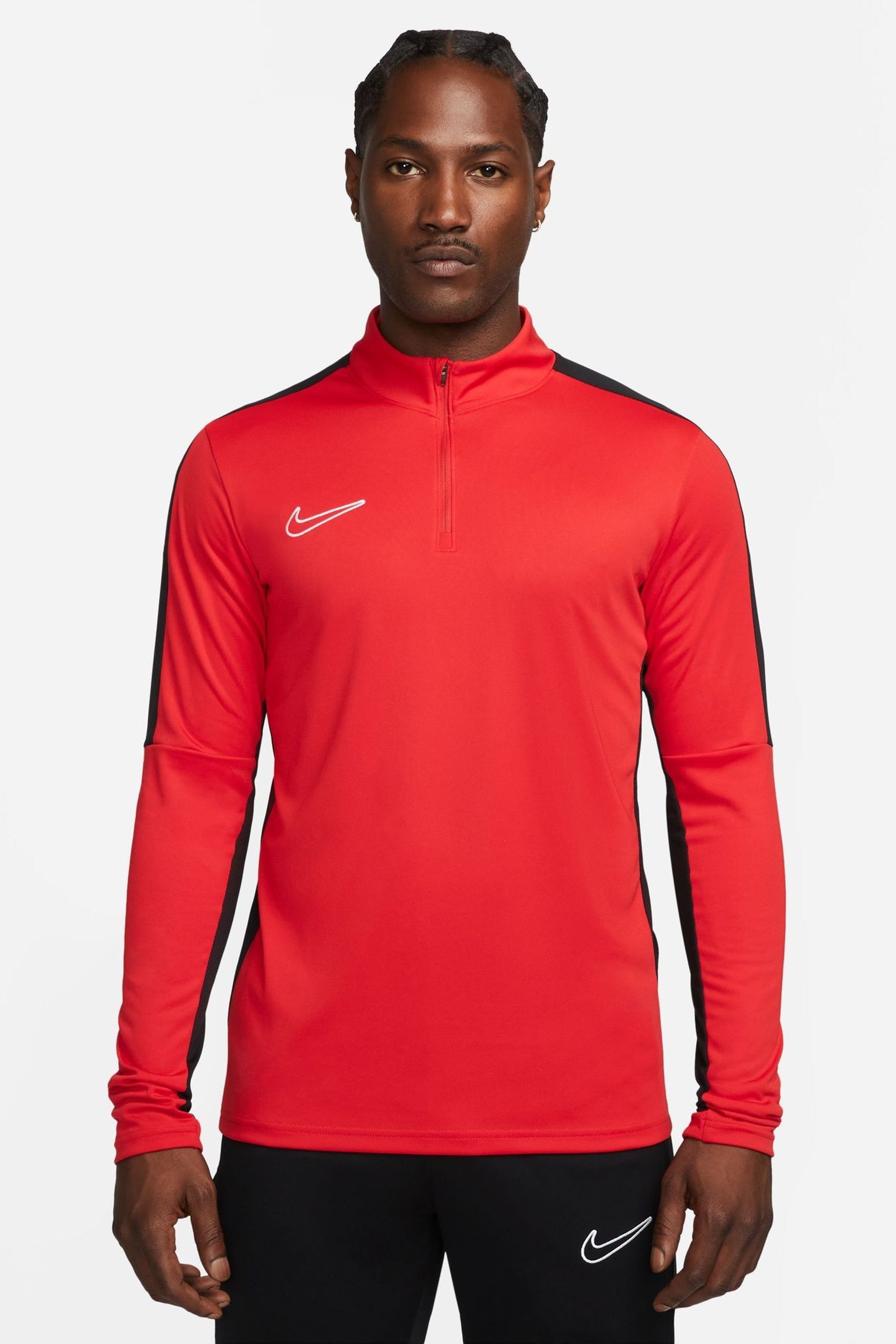 Nike Red Dri FIT Academy Half Zip Training Drill Top