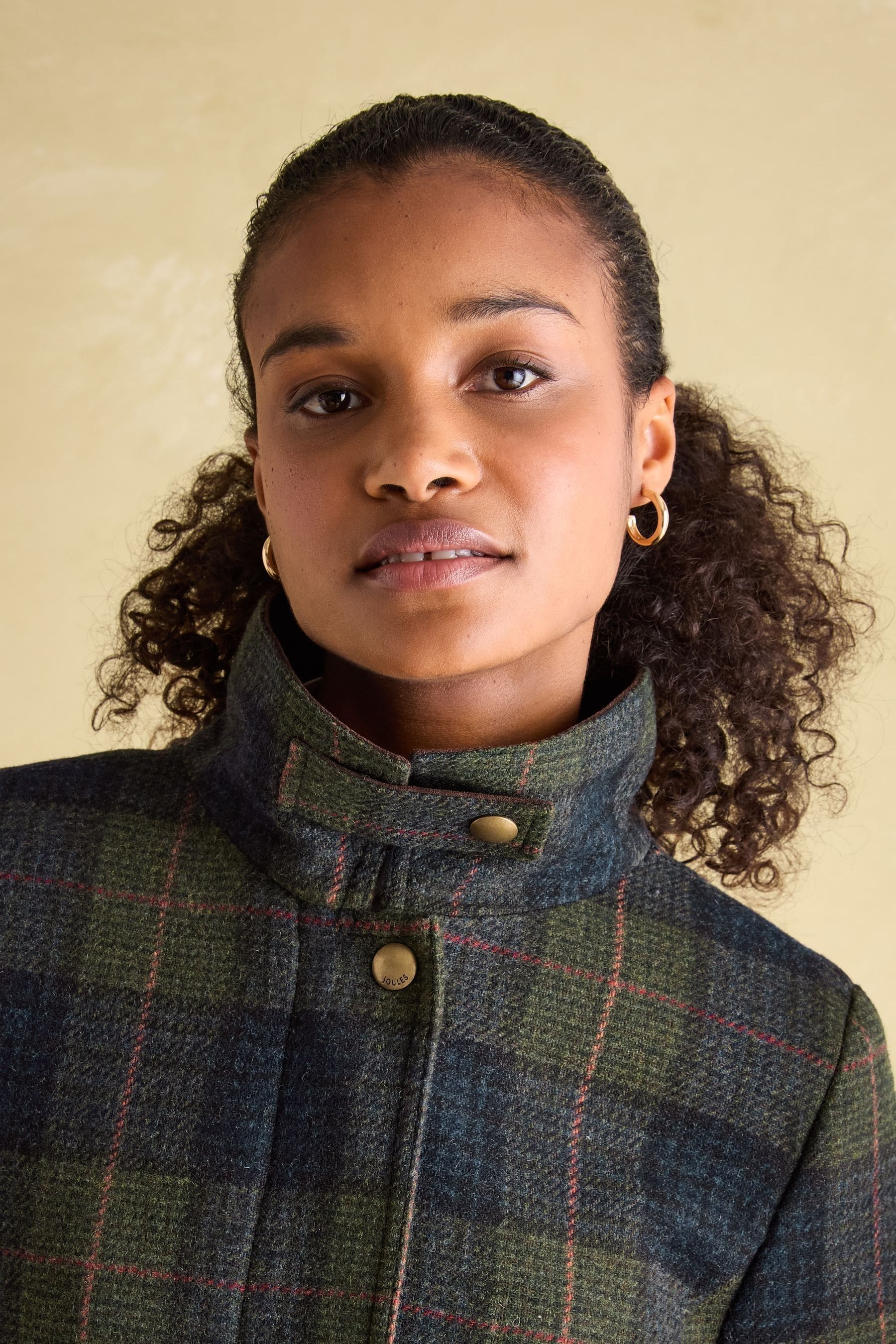 Joules navy tweed field coat deals