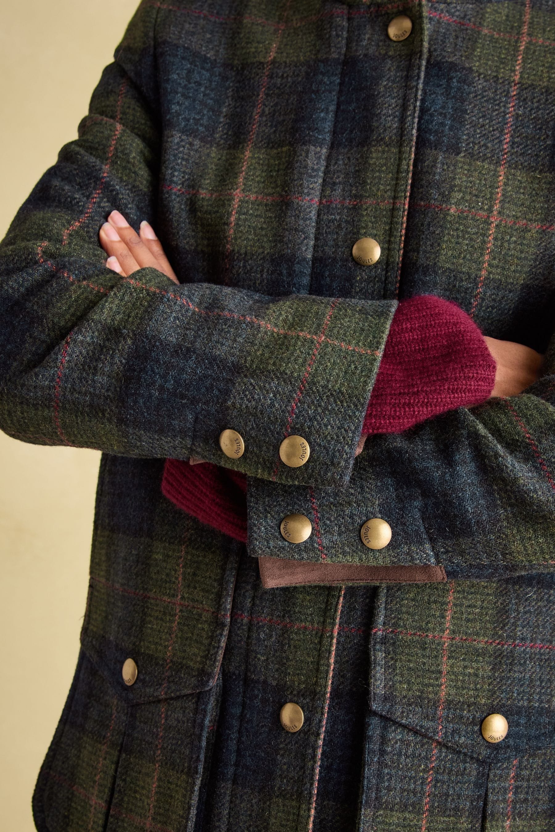Buy Joules Fieldcoat Navy Khaki Tweed Jacket from Next USA
