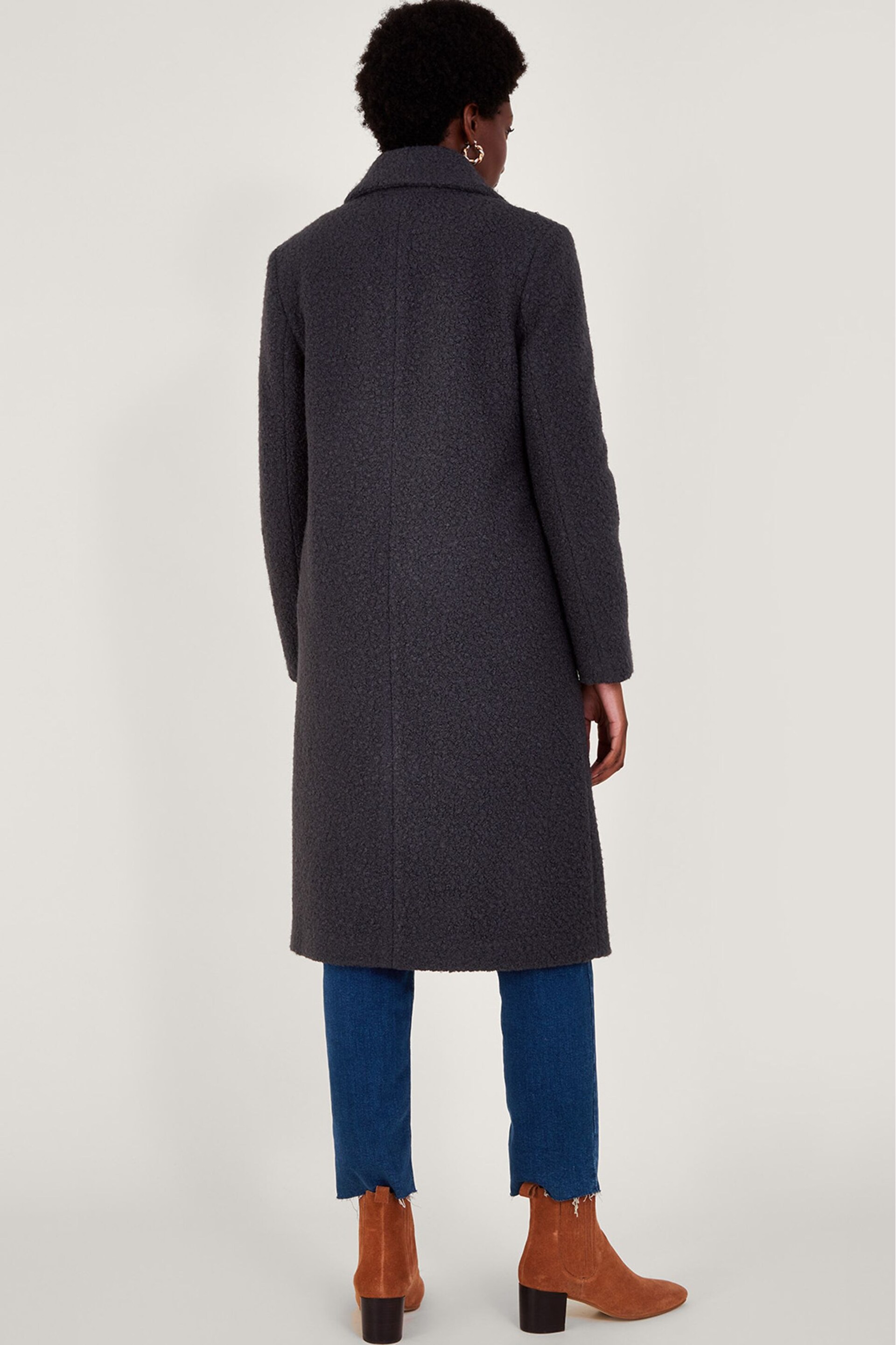 Monsoon Grey Bobbie Bouclé Coat - Image 2 of 5