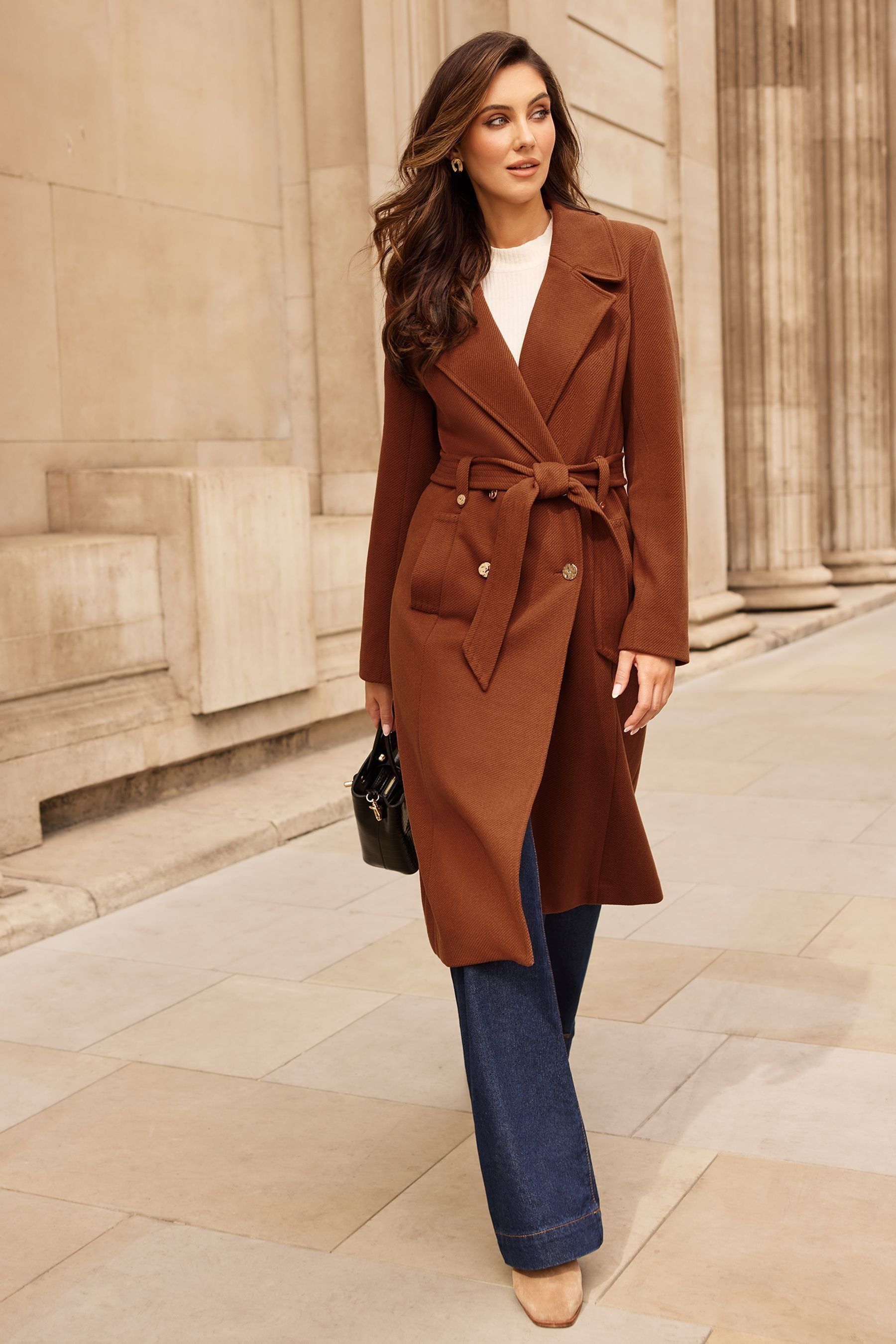 Double breasted coat petite outlet
