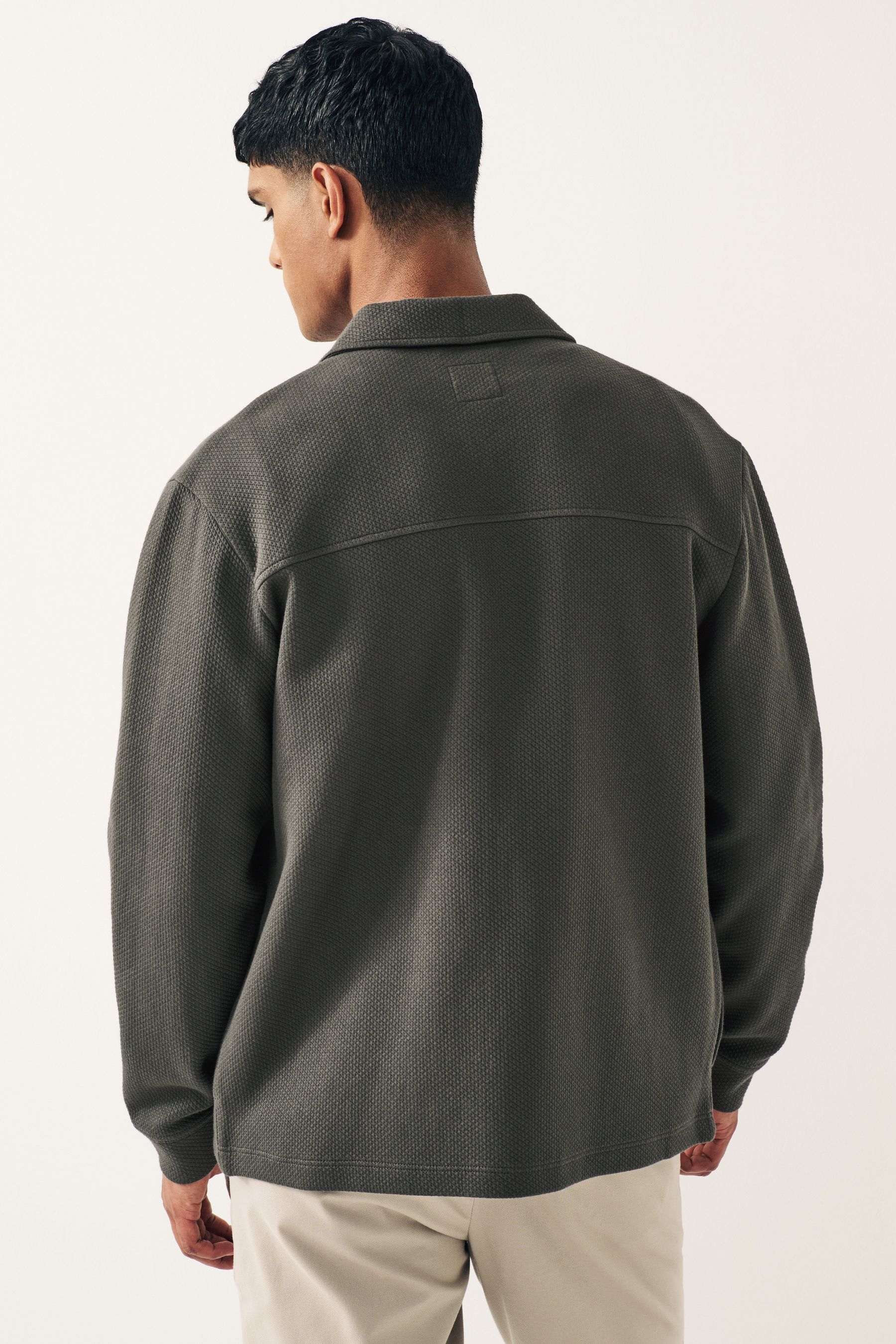 Zip up shacket discount