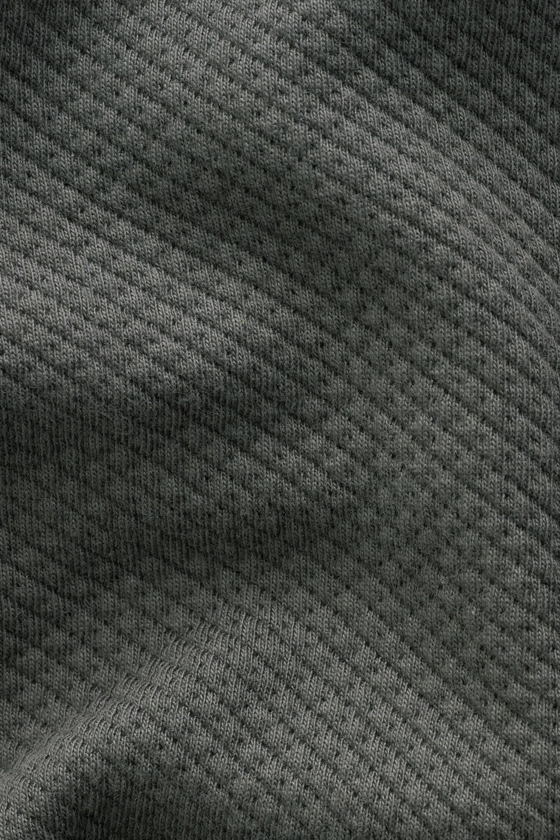 Slate Grey Premium Texture Zip Shacket - Image 8 of 8