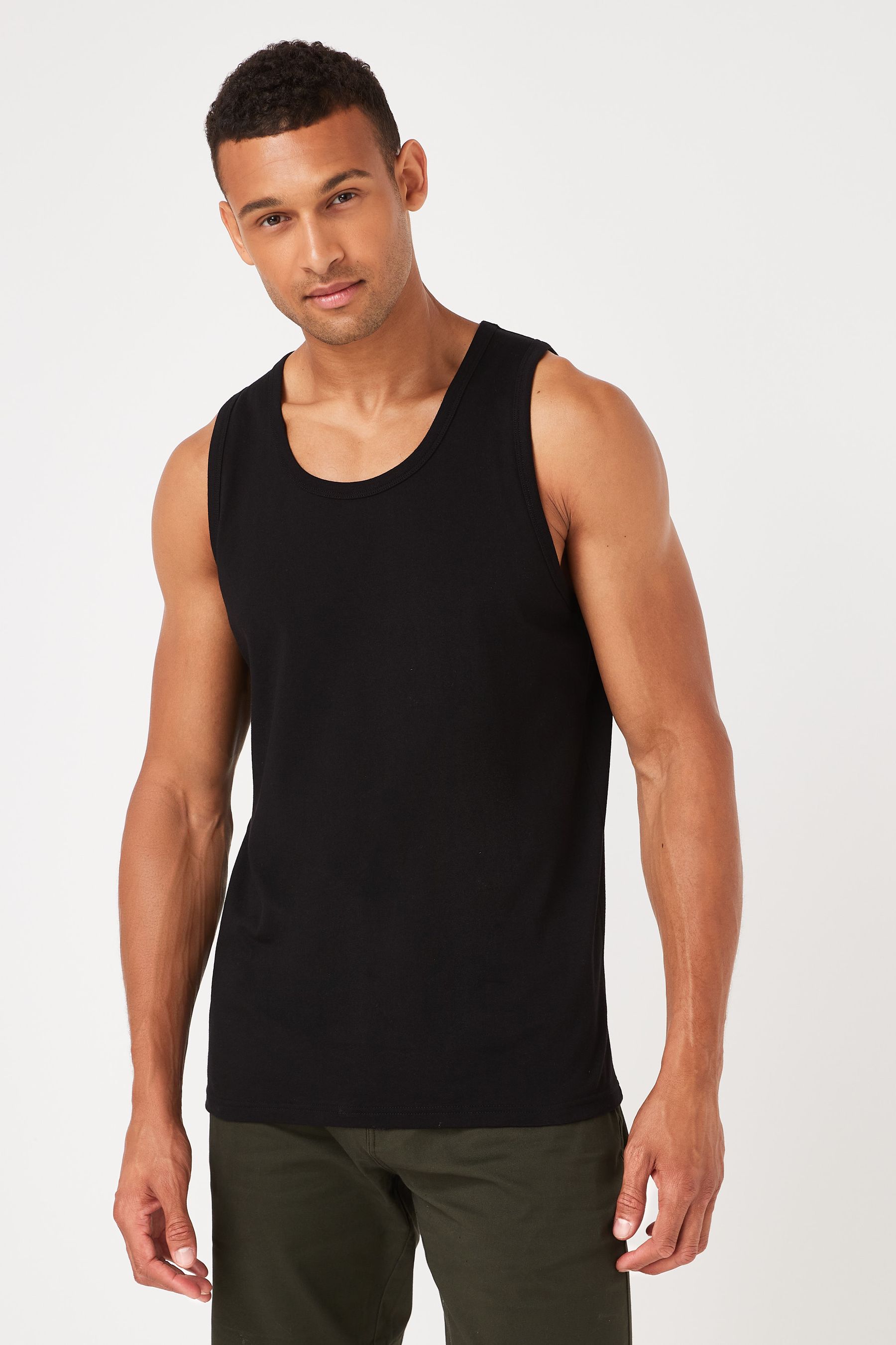 Black muscle vest online