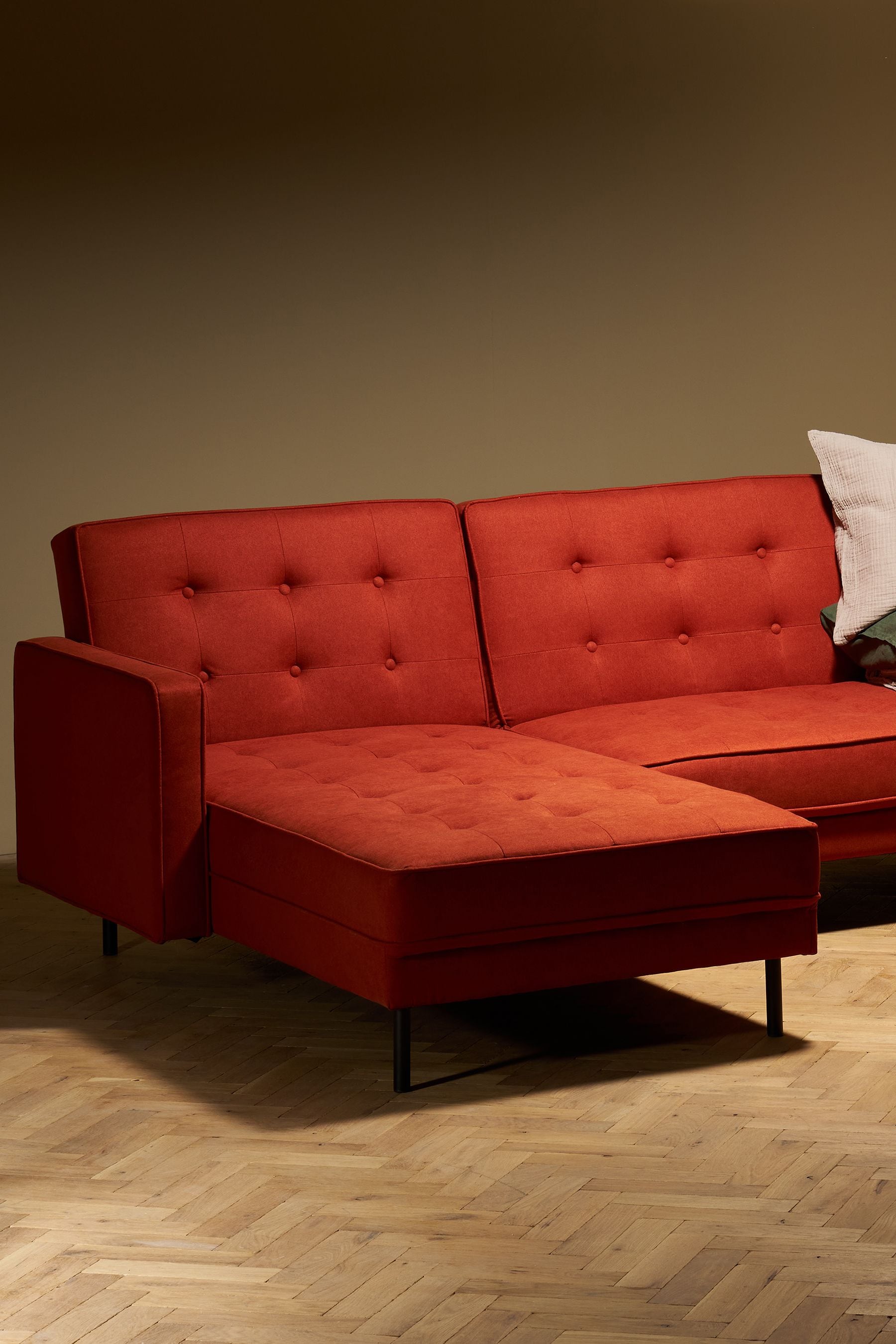 Made orange sofa bed sale