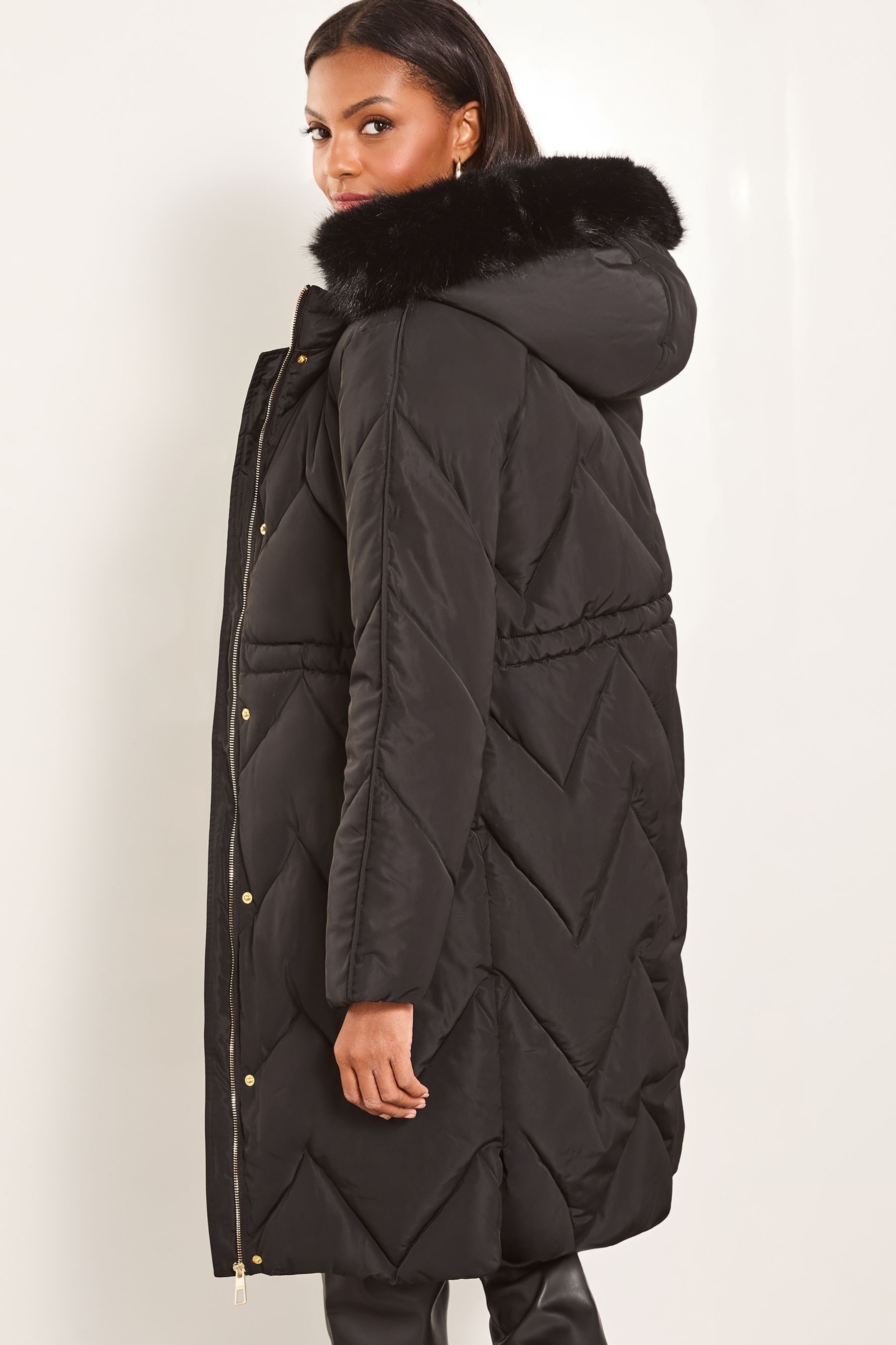Lipsy black parka sale