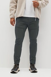 Charcoal Grey Slim Stretch Cargo Trousers - Image 1 of 12