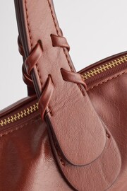 Tan Brown Webbing Strap Handheld Shopper Bag - Image 8 of 10