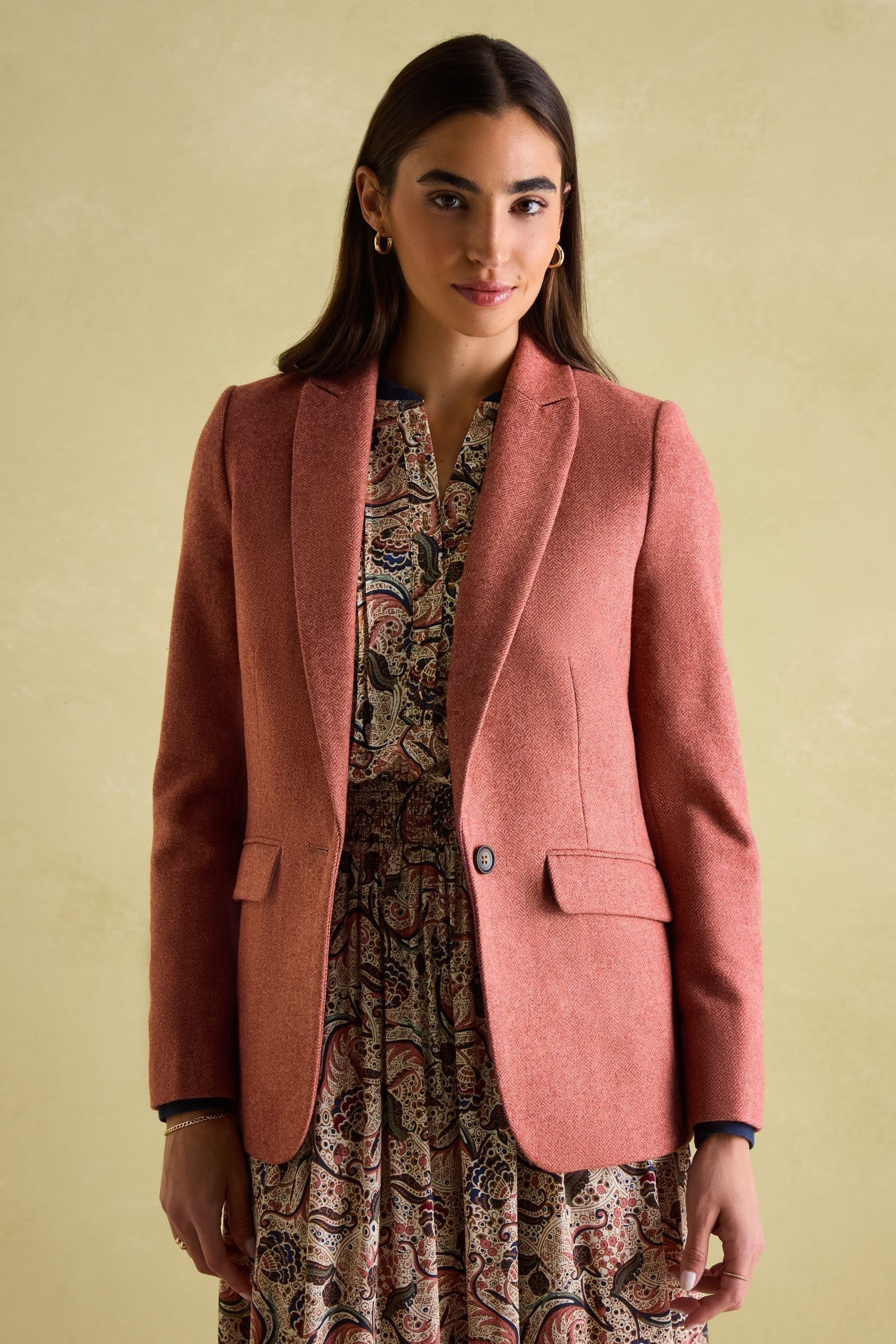 Buy Joules Bramble Pink Tweed Blazer from Next USA