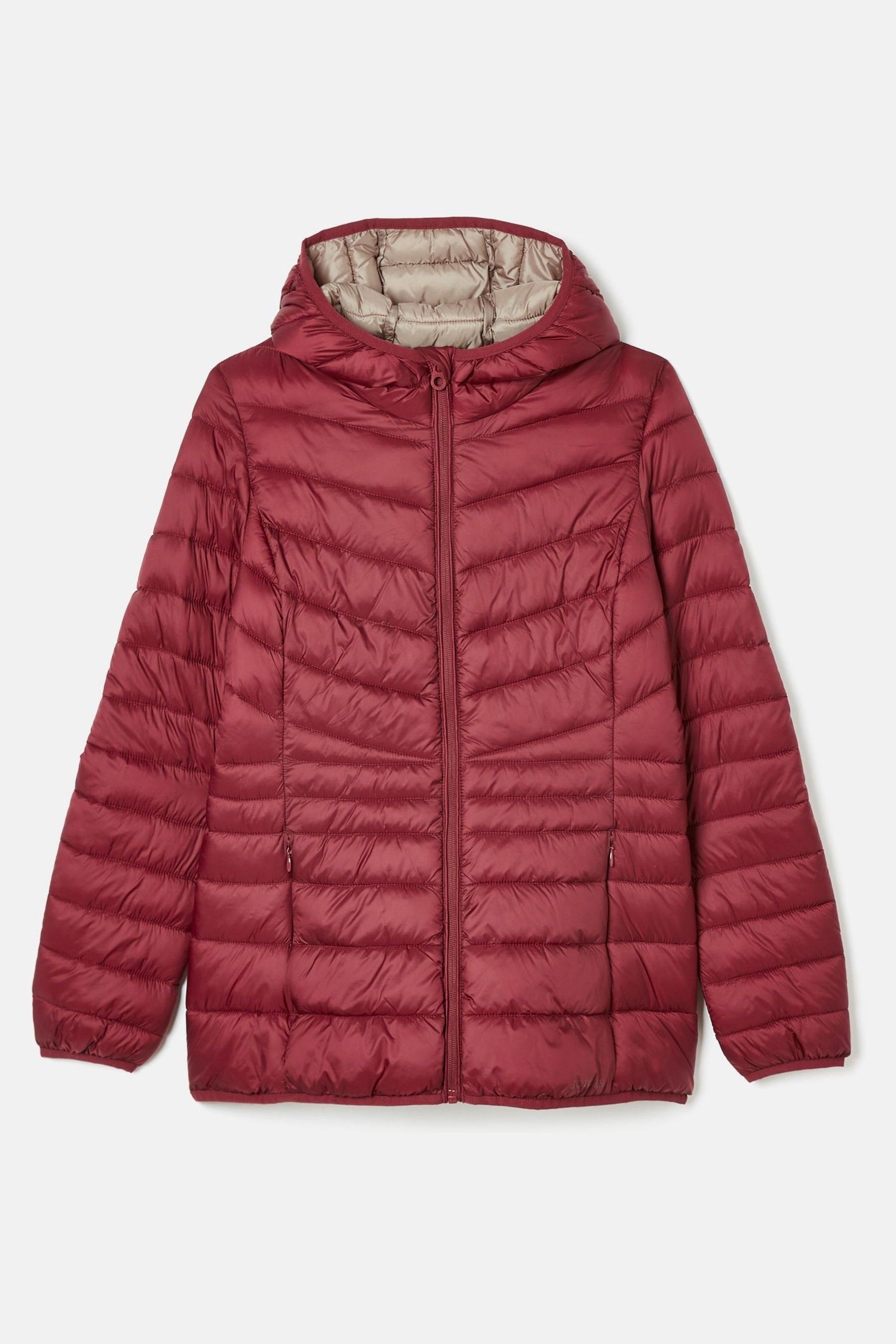 Buy Joules Kenley Dark Red Showerproof Padded Coat with Hood from the Next UK online shop