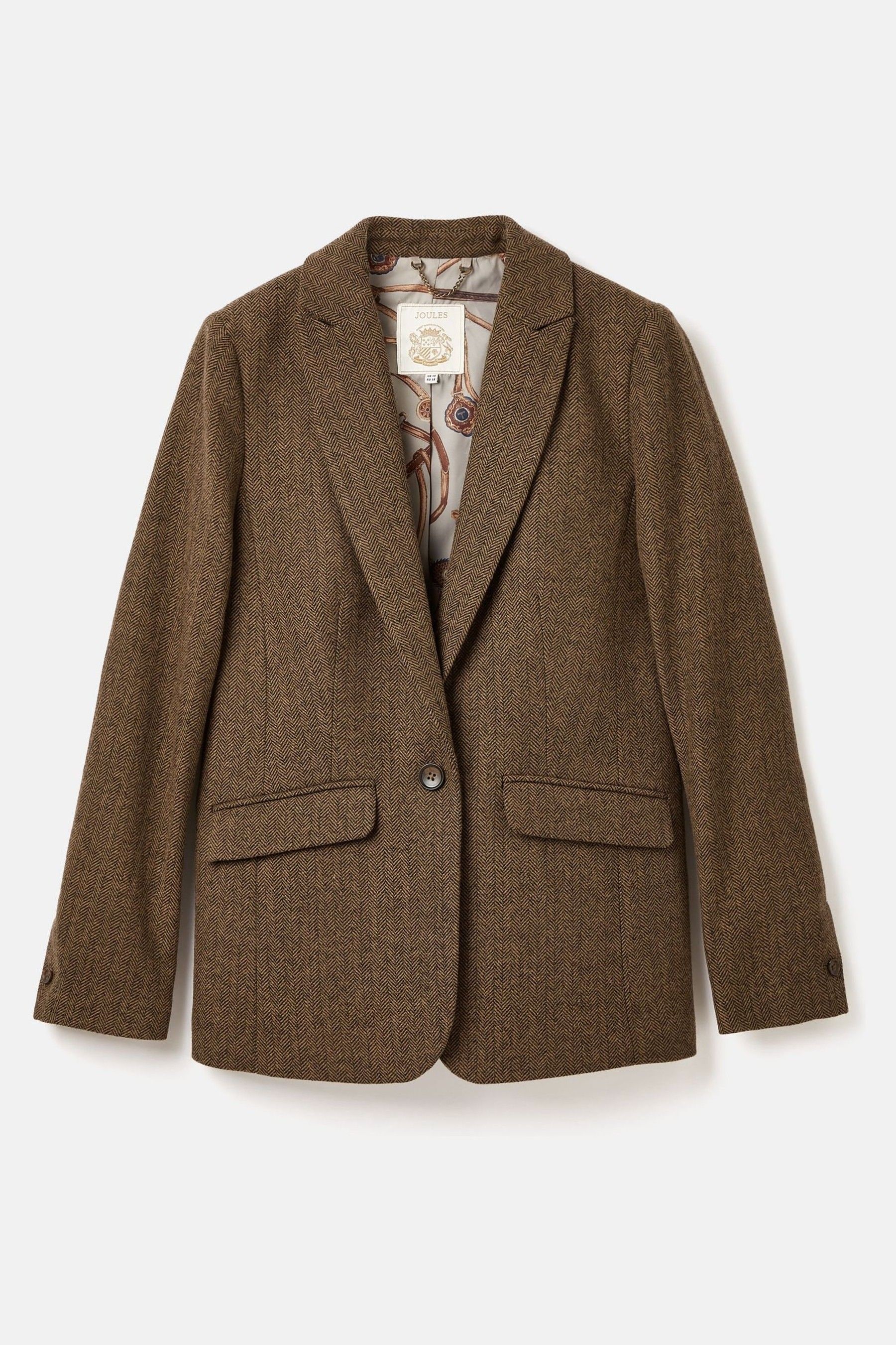 Joules tweed blazer womens hotsell