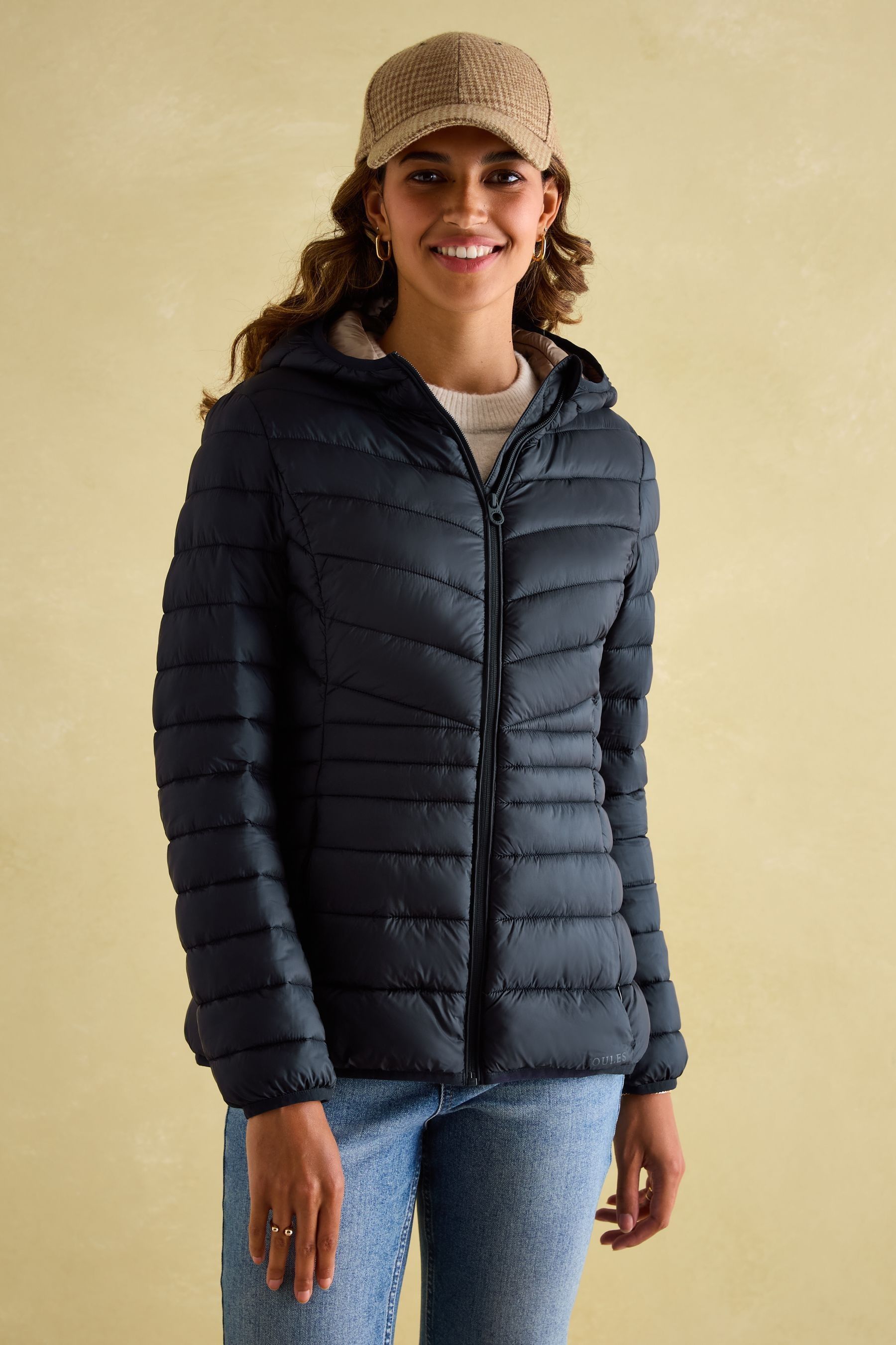Joules Kenley Navy Showerproof Padded Coat with Hood