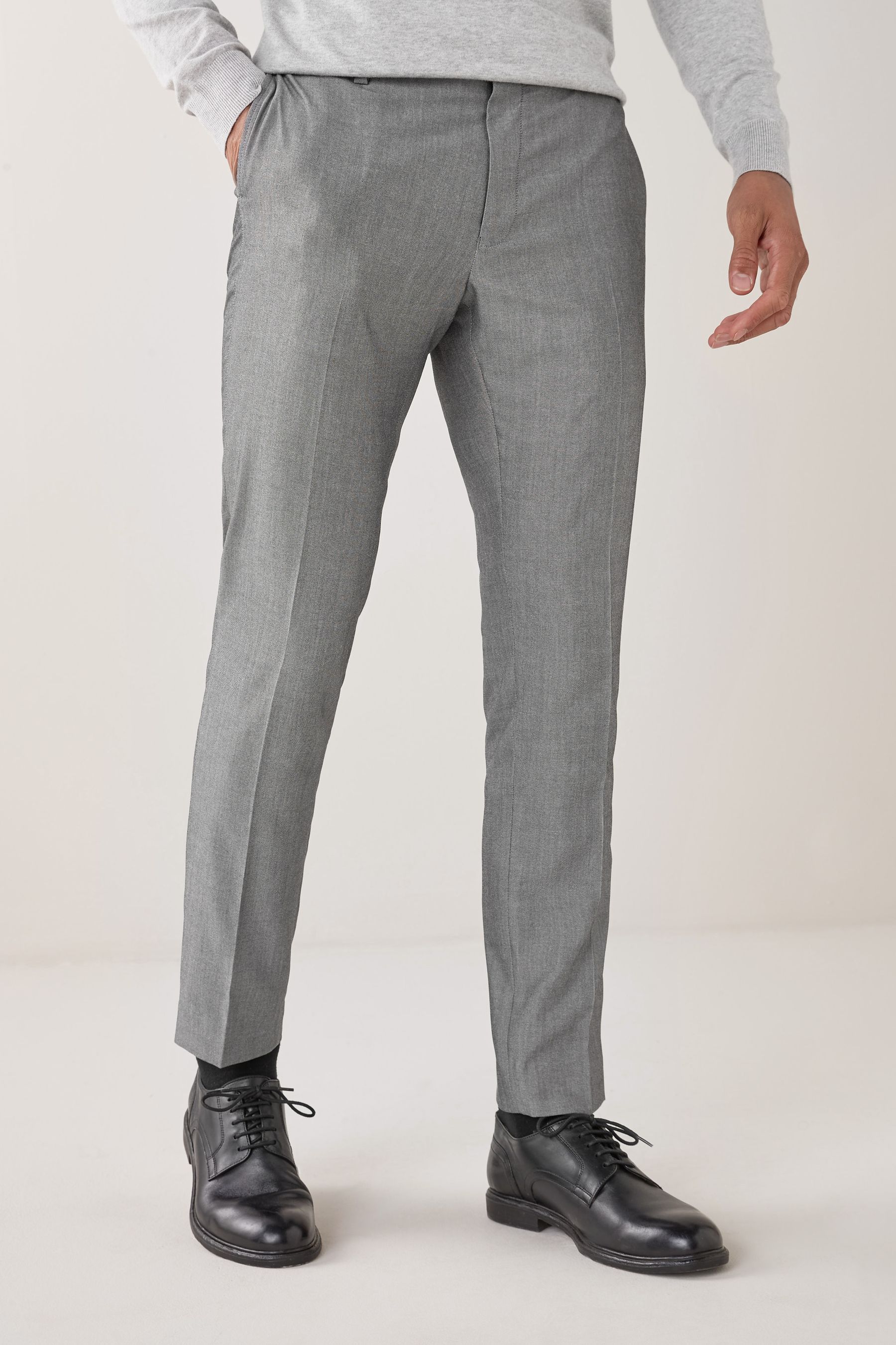 Light grey deals skinny suit