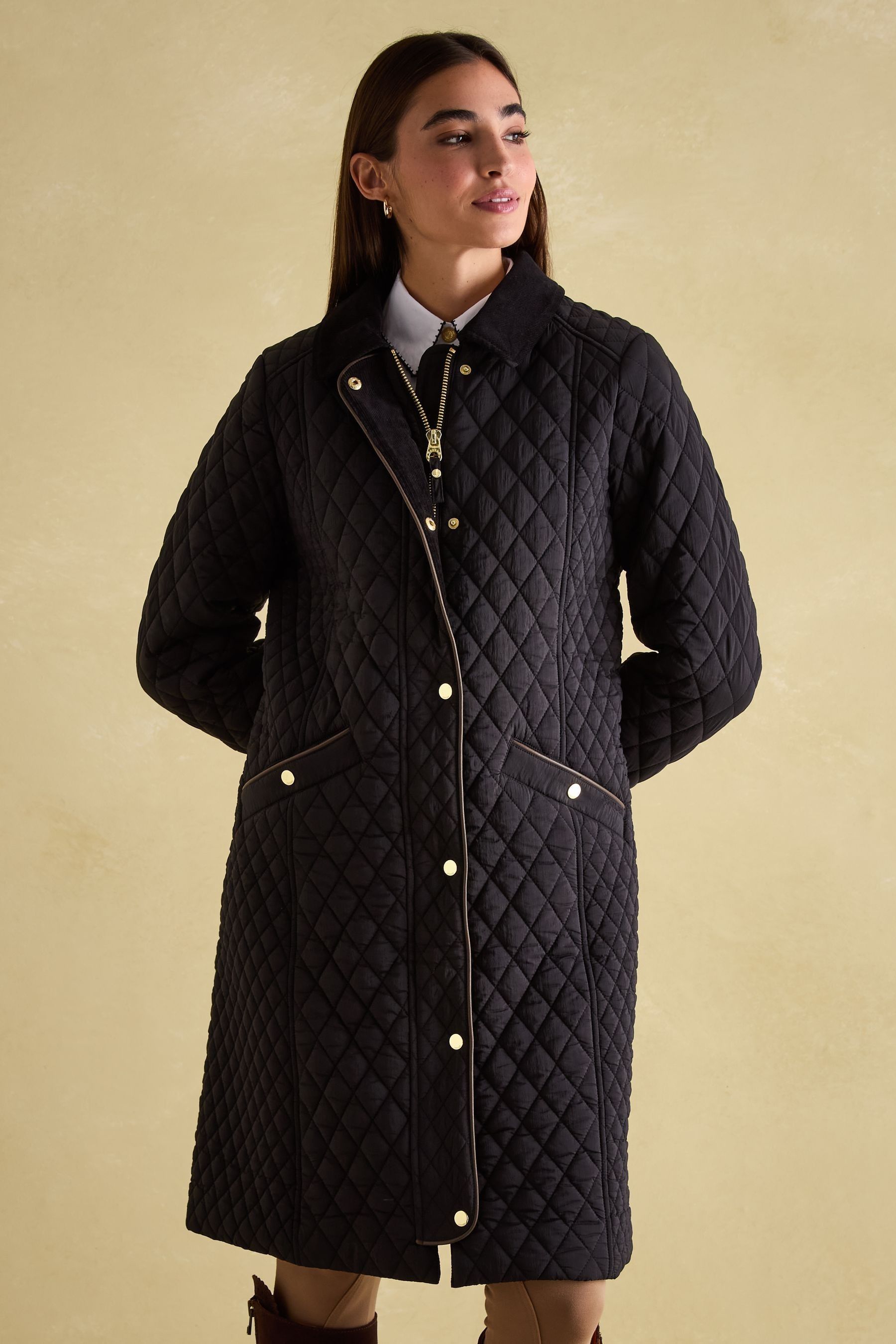 Joules quilted coat womens top