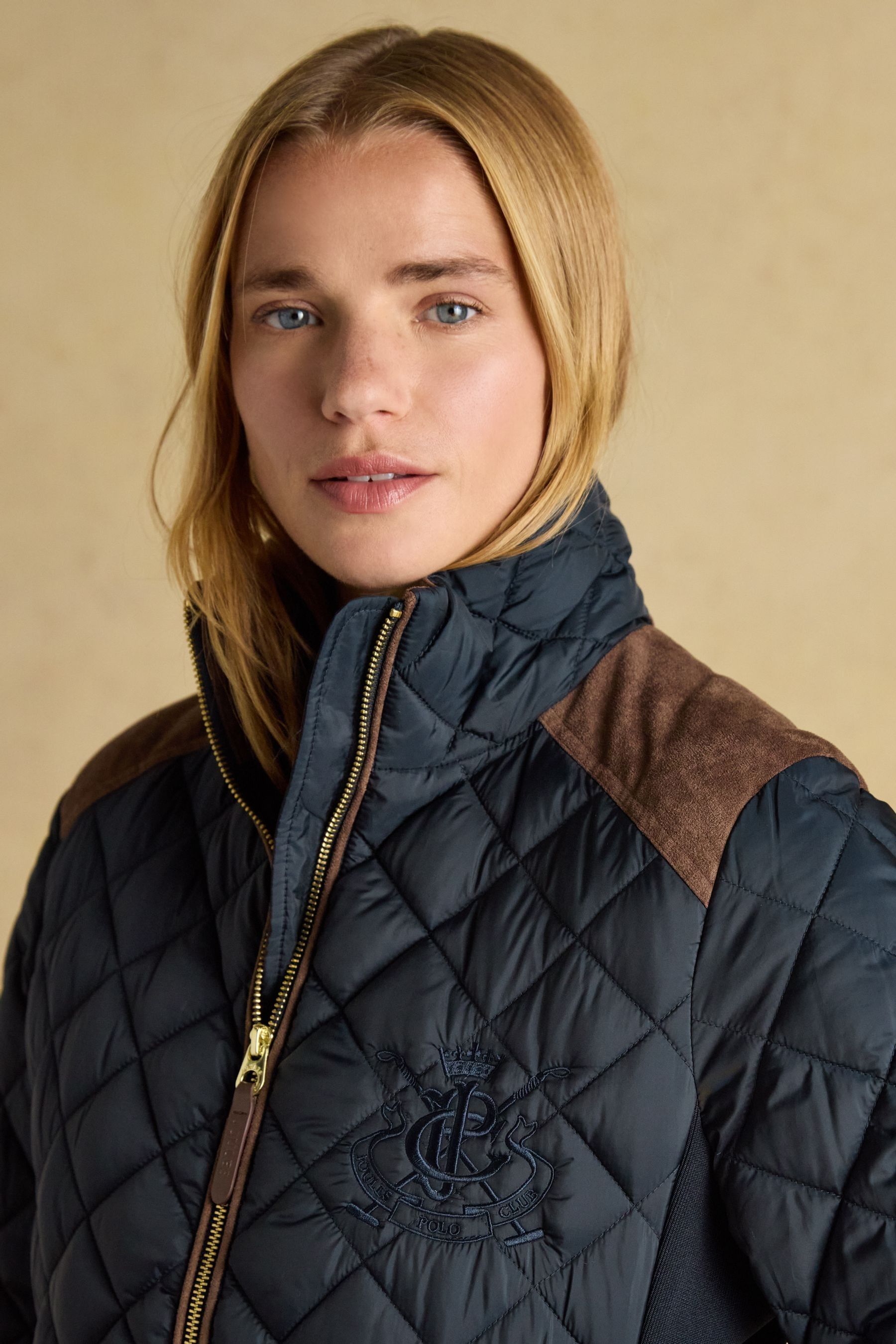 Buy Joules Braemar Luxe Navy Showerproof Diamond Quilted Coat from Next Luxembourg