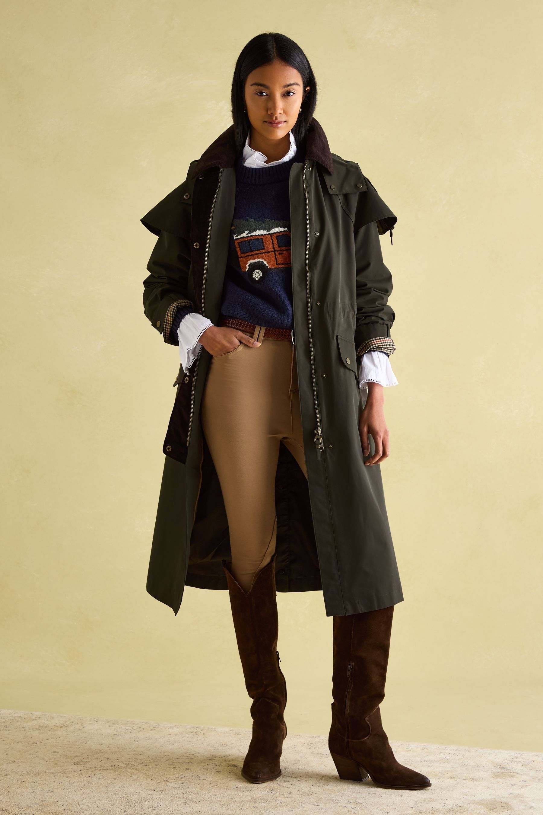 Waterproof longline coat shop