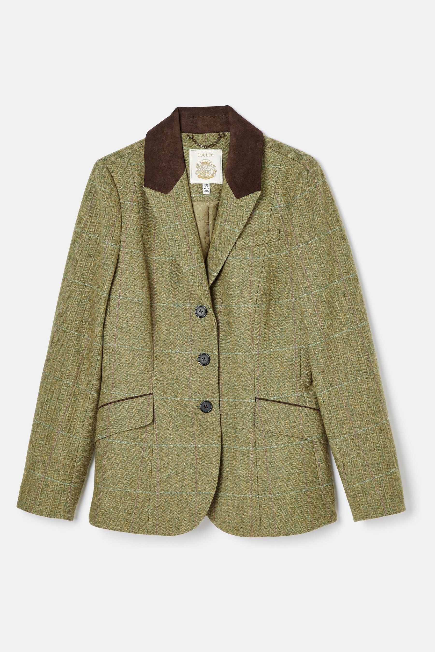 Buy Joules Fayfair Khaki Green Tweed Hacking Jacket from Next USA