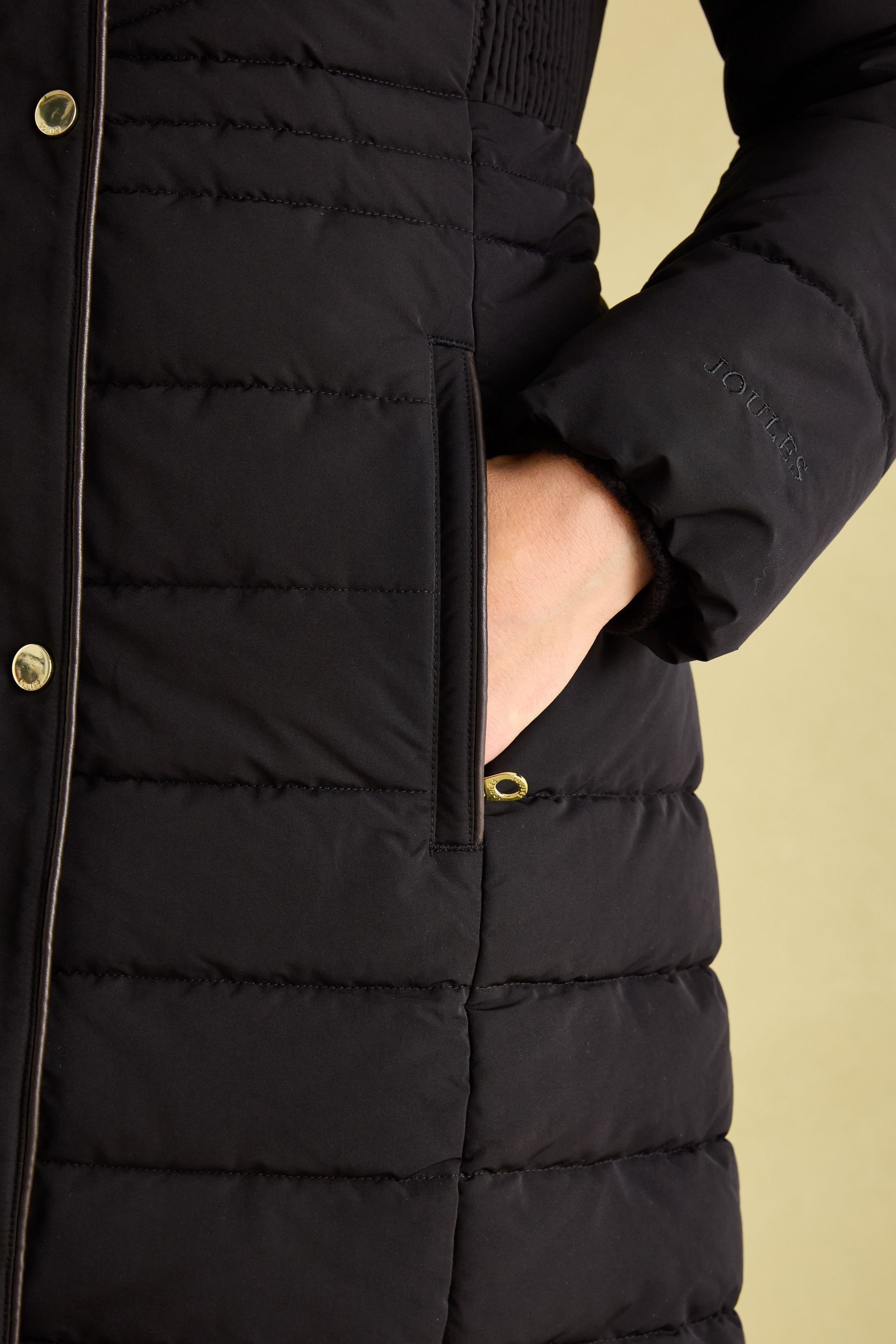 Joules cherington coat black shop