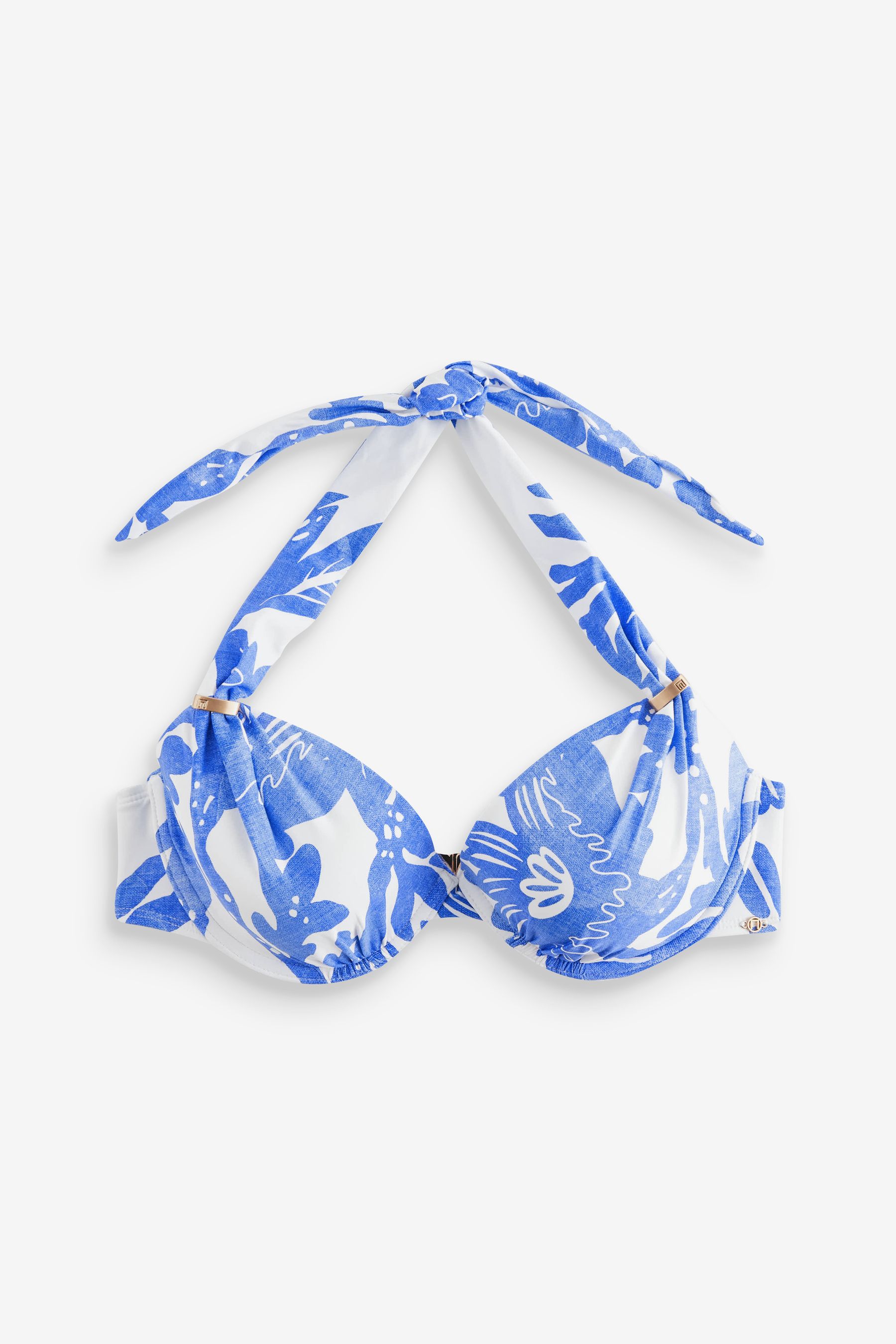 Blue halter bikini shop