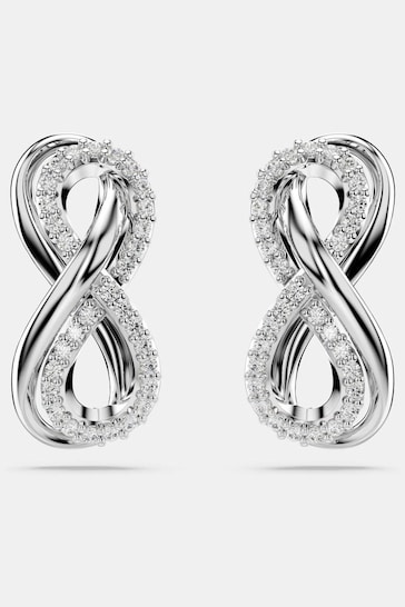 Swarovski Silver Swarovski Infinity Crystal Earrings